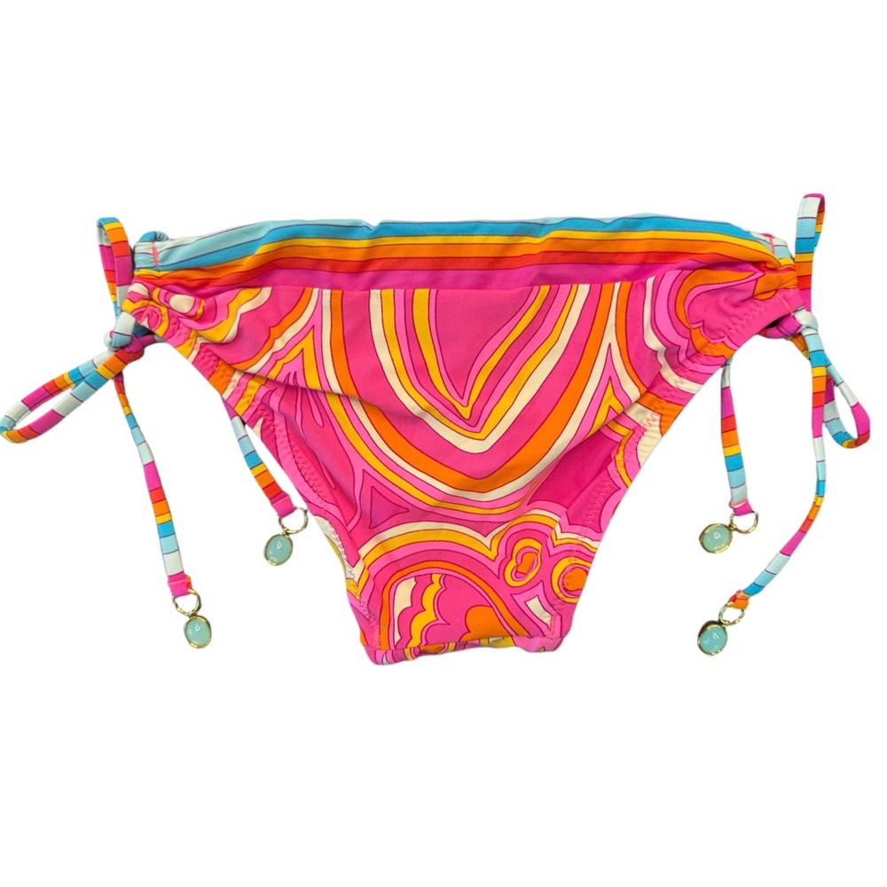TRINA TURK *NWT/NOWT Morning Sunrise Bikini Set - Twist Bandeau Top, Bottom Sz 0 - Picture 6 of 14